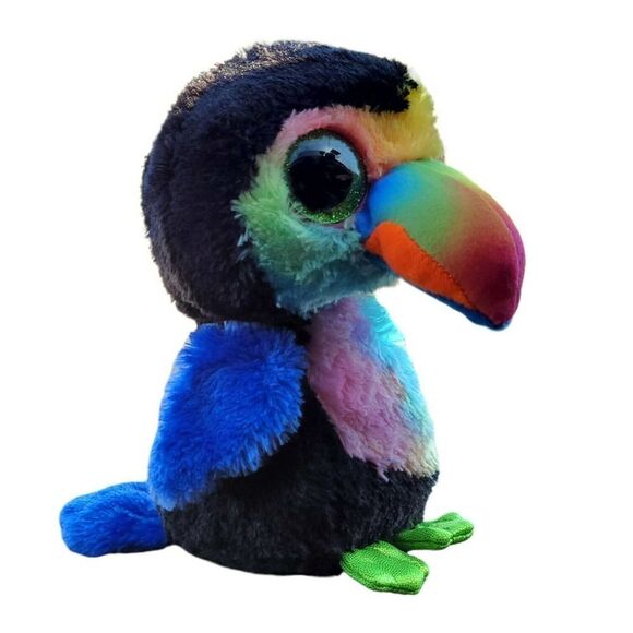 Ty Beanie Boo Beaks The Toucan Rainbow Beak Bird TySilk Nov. 16 - Picture 2 of 5